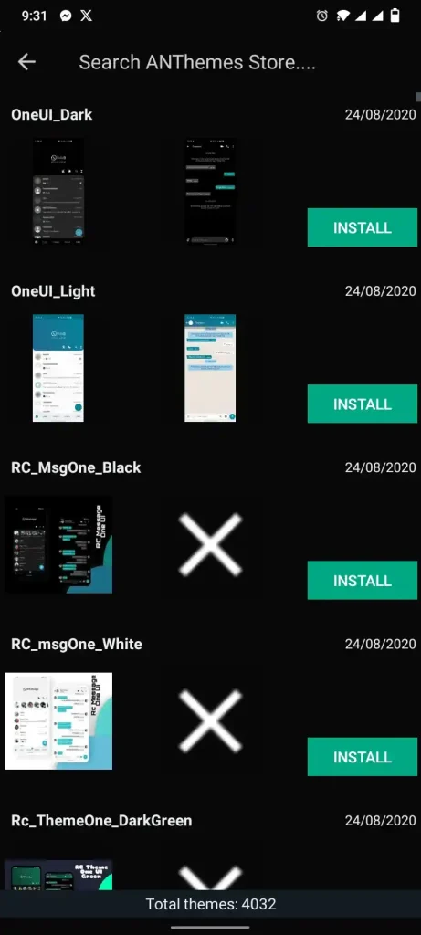 Select customizable themes in AN WhatsApp