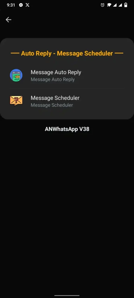 auto reply feature in AN WhatsApp